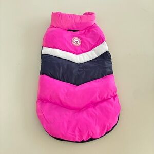 Fabdog Dog Puffer Vest Coat Pet Apparel Water Resistant Fleece Lining Size Large